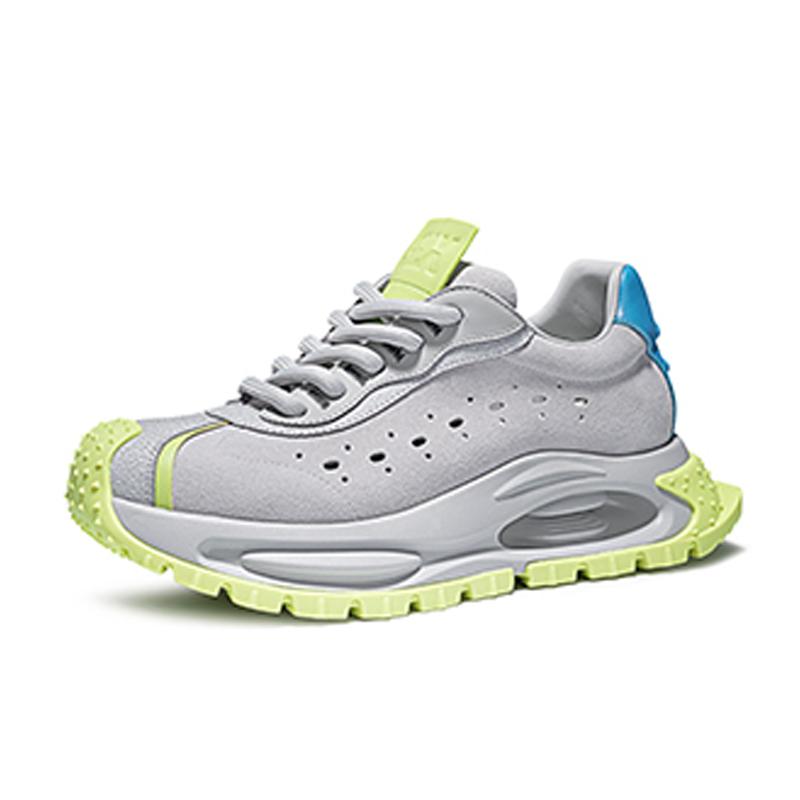 Opp France Light Gray Summer Thick Soled Trendy Casual Shoes For Both Men And Women Thick Soled Retro Breathable Dad Shoes