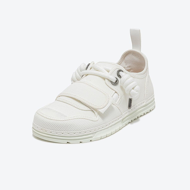 Opp France Men Pure Color Breathable Mesh Fashion Sneakers White