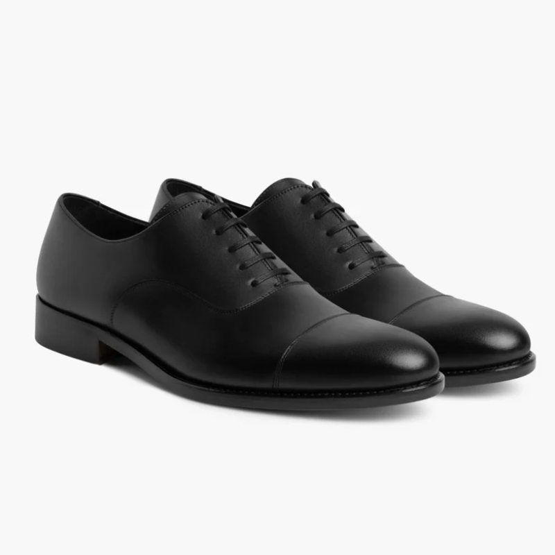Opp France Men’s Business British Style Lace-up Leather Shoes Black