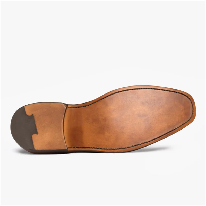 Opp France Men’s Business Fashion Simple Lace-up Leather Shoes Cuero