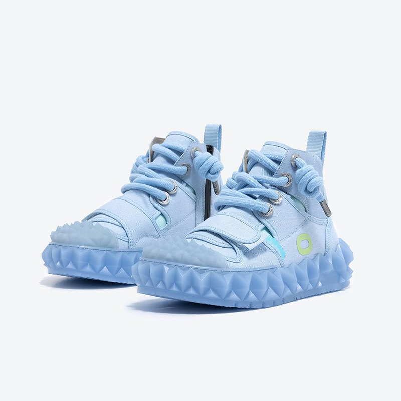 Opp France Men’s Casual Shoes High-top Thick-soled Blue