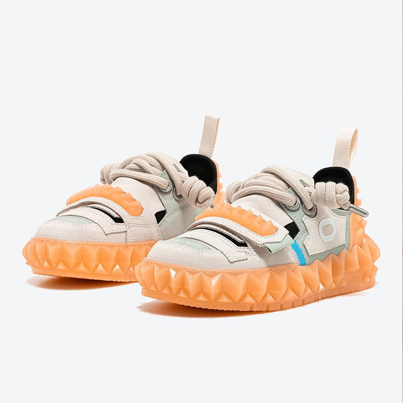 Opp France Men’s Casual Shoes Thick-soled Shoes Wear-resistant Khaki