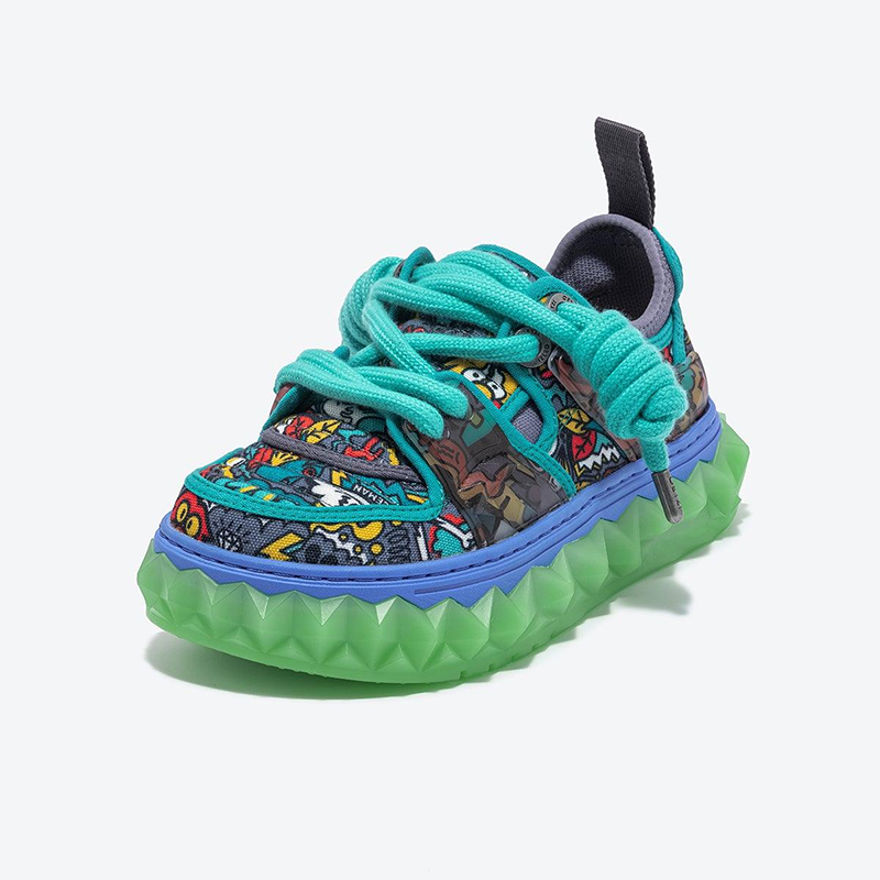 Opp France Men’s Fashionable Canvas Shoes Thick-soled Casual Shoes Dark Gray