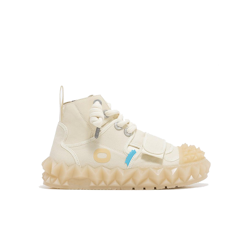 opp france Men’s high-top thick-soled casual shoes Beige