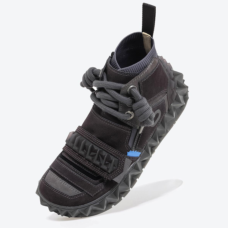 Opp France Men’s High-top Thick-soled Casual Trendy Shoes Brown