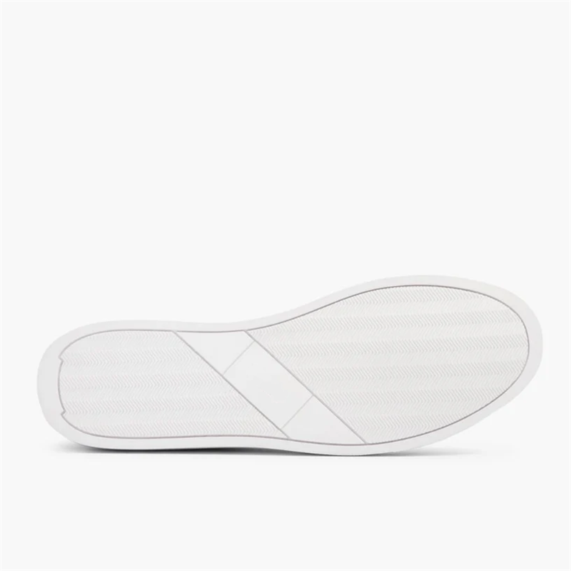 Opp France Men’s Lace-up Simple Solid Color Soft Leather Casual Shoes White