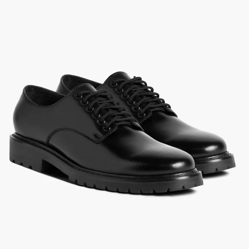 Opp France Men’s Lace-up Thick-soled Shock-absorbing Low-top Casual Shoes Black