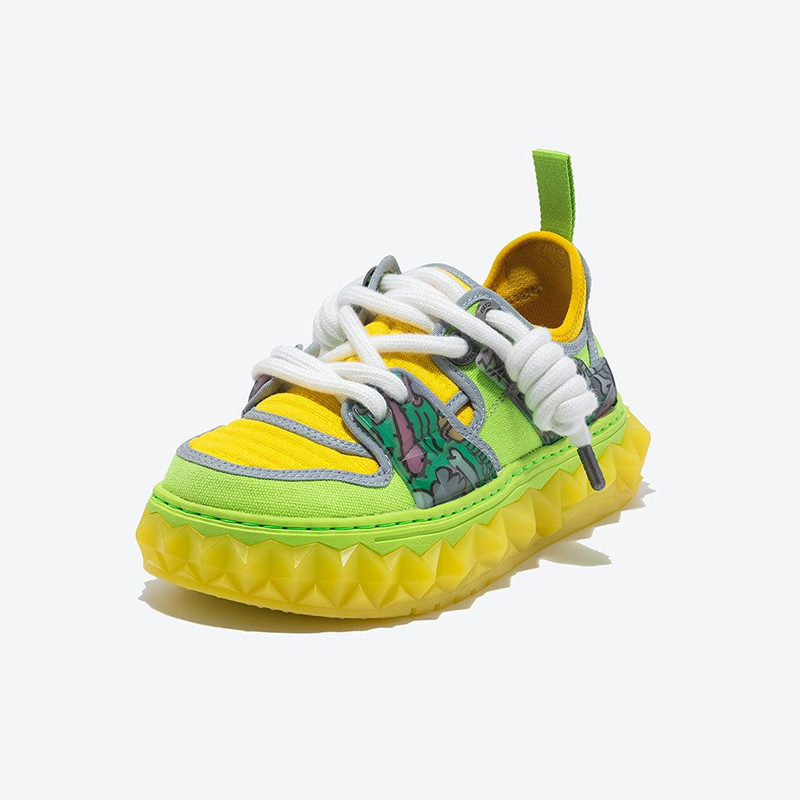 Opp France Men’s Low-top Casual Shoes Thick-soled Non-slip Light Green