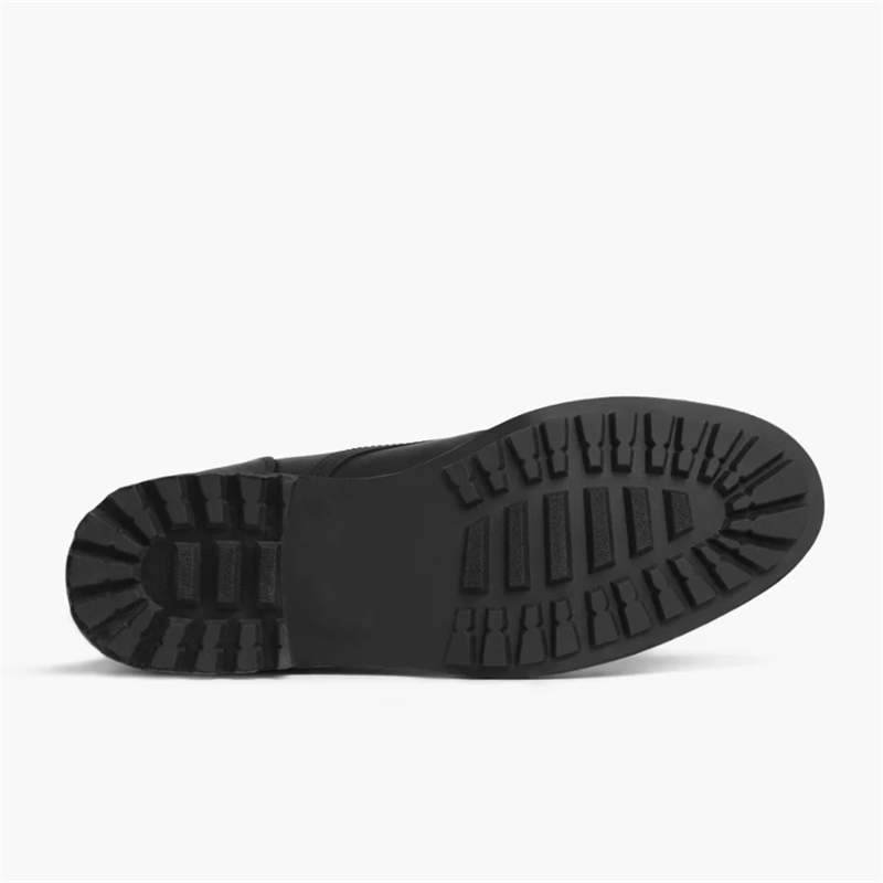 Opp France Men’s Matte Leather Retro High Top Lace-up Martin Boots Black Matte