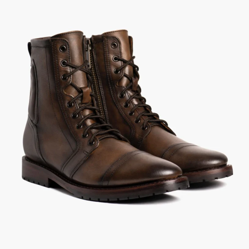 Opp France Men’s Retro High Top Zippered Martin Boots Anejo