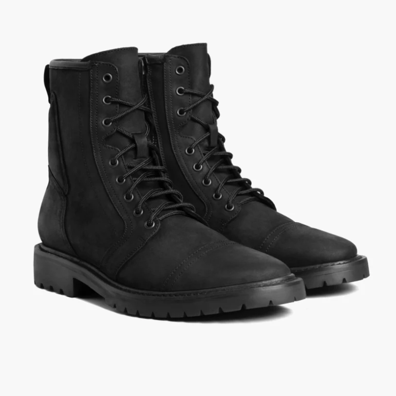 Opp France Men’s Retro High Top Zippered Martin Boots Black