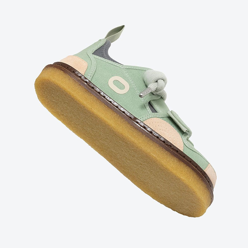 Opp France Men’s Retro Sneakers Low-top Casual Shoes Green