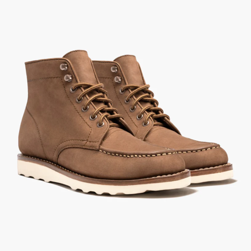 Opp France Men’s Retro Solid Color Simple Boots Pebble