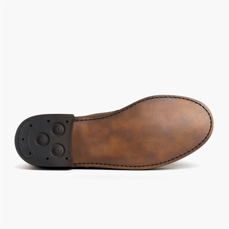 Opp France Men’s Retro Thick Sole Personality Casual Shoes Loafers Hickory