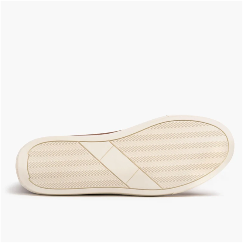 Opp France Men’s Solid Color High Top Lace-up Simple Leather Casual Shoes Toffee