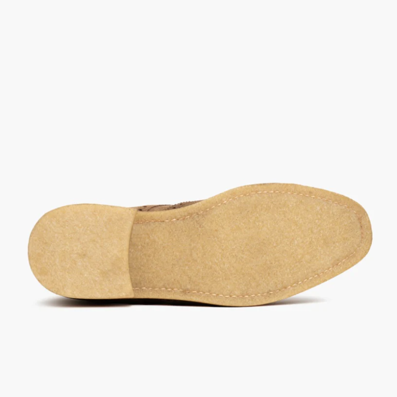 Opp France Men’s Suede Solid Color Lace-up Martin Boots Caramel Suede