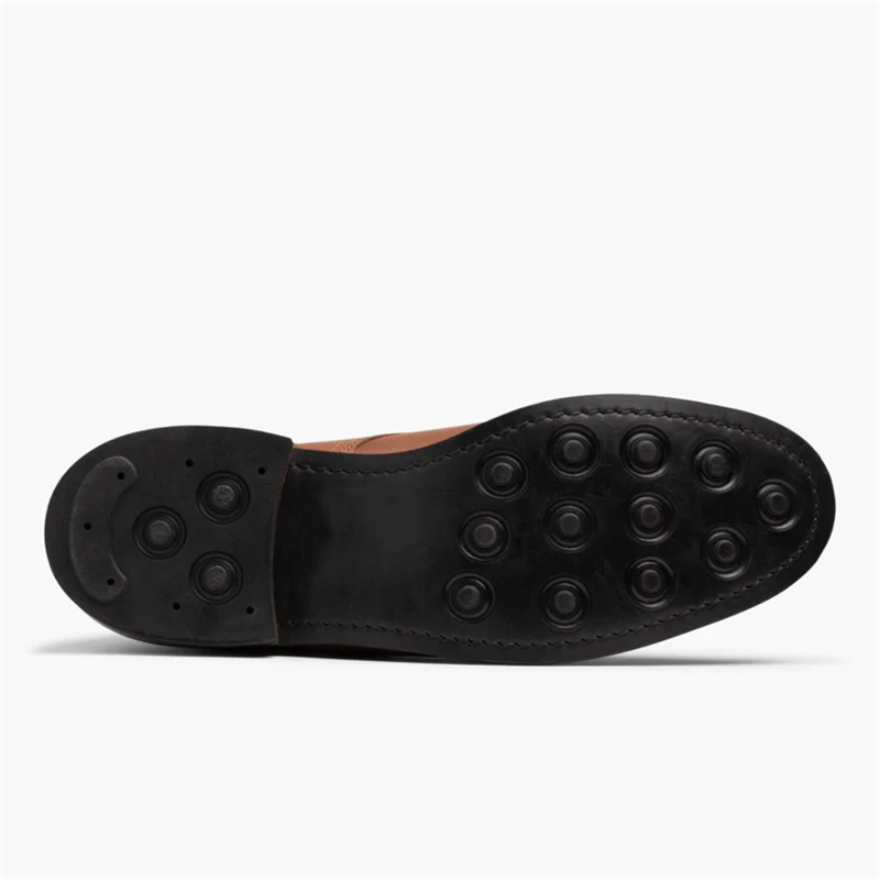 Opp France Men’s Thick Sole Lace Up Waxed Leather Low Top Boots Spice