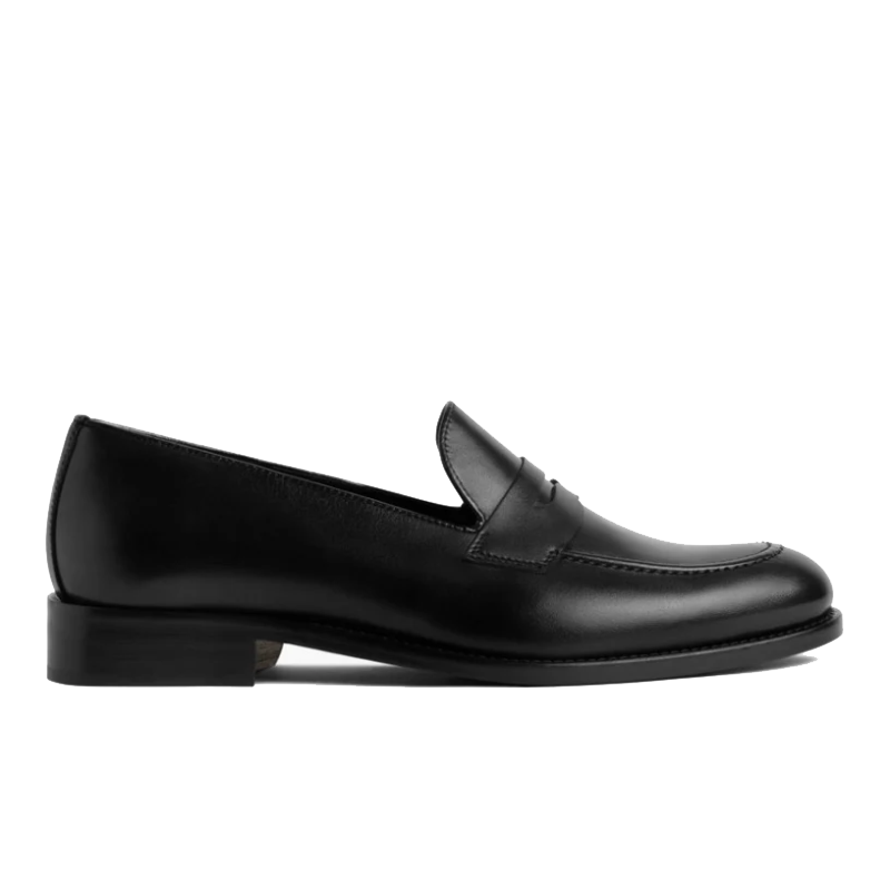 opp france Men’s Thick-soled Casual Slip-on Simple Loafers Black