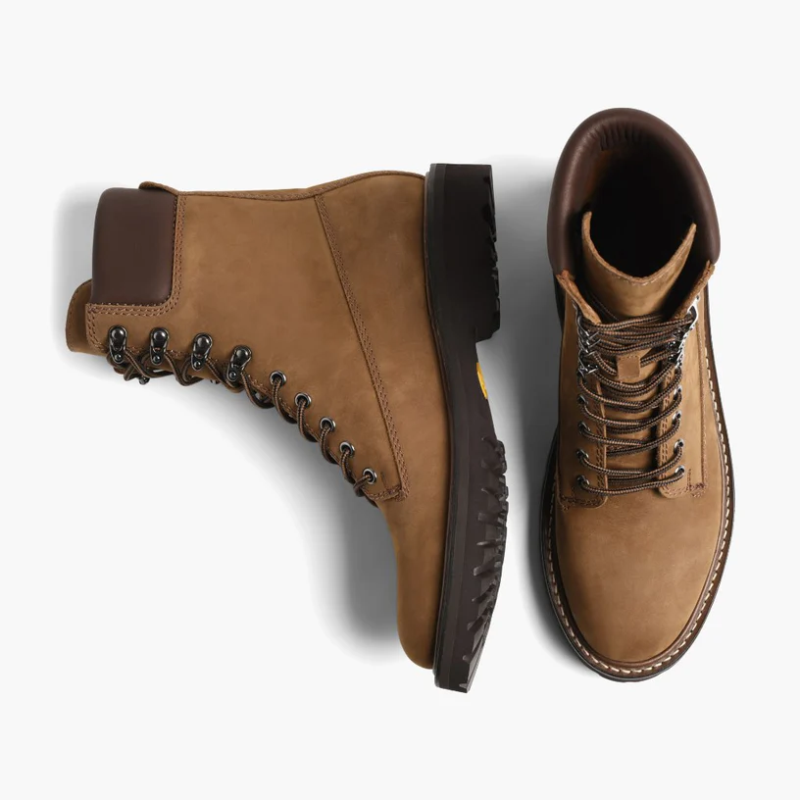 Opp France Men’s Thick-soled Outdoor High-top Lace-up Boots Cedar