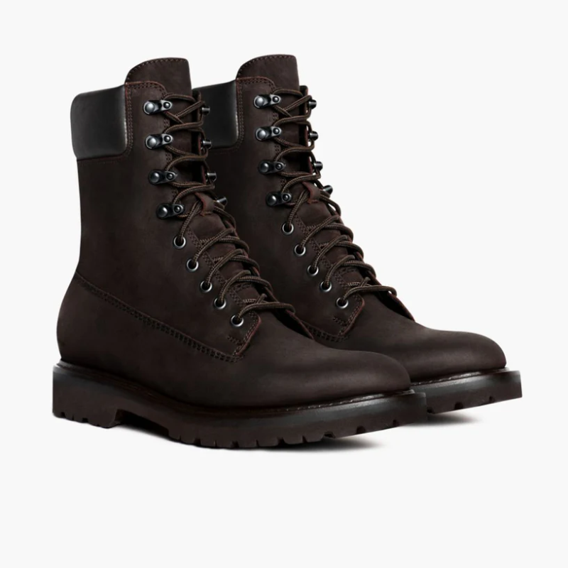 Opp France Men’s Thick-soled Outdoor High-top Lace-up Boots Rocky Road