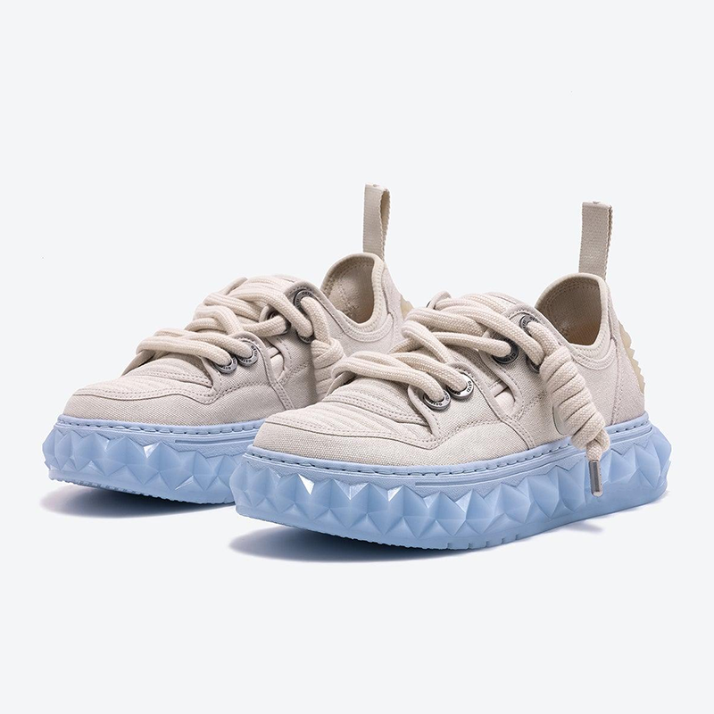 Opp France Non-slip And Wear-resistant Women’s Low-top Casual Shoes Light Gray