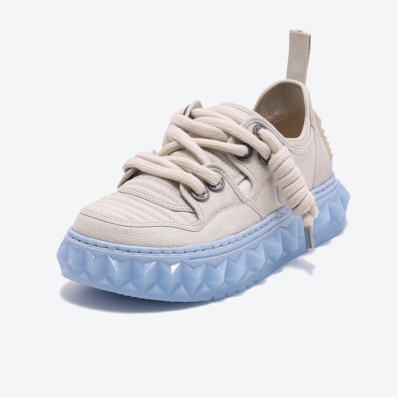 Opp France Non-slip And Wear-resistant Women’s Low-top Casual Shoes Light Gray