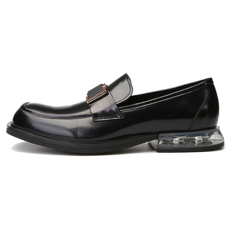 opp france Air Cushion British Style Loafers Black