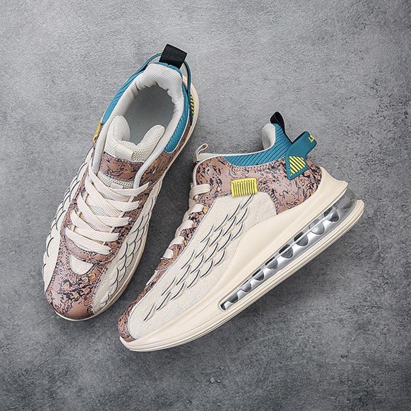 Opp France Air Cushion Heightening Sneakers Khaki