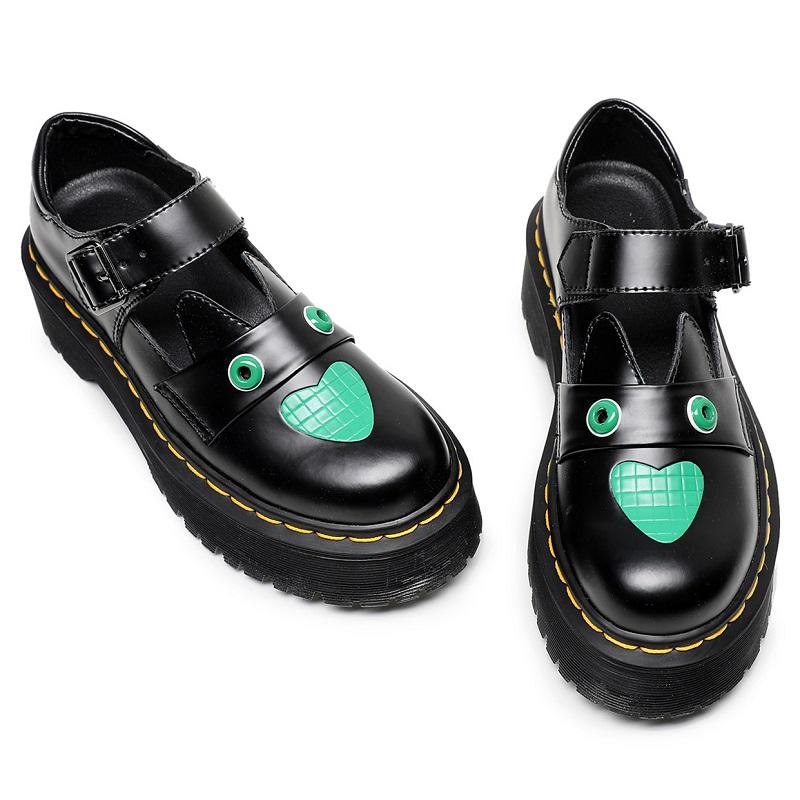 Opp France Black Quad Leather Shoes