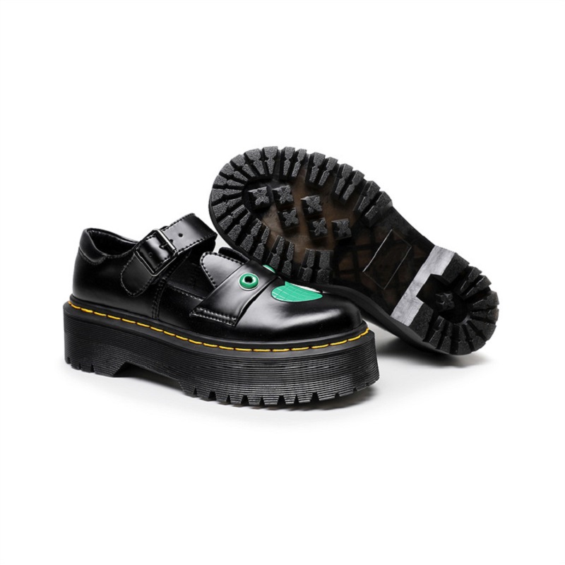 Opp France Black Quad Leather Shoes