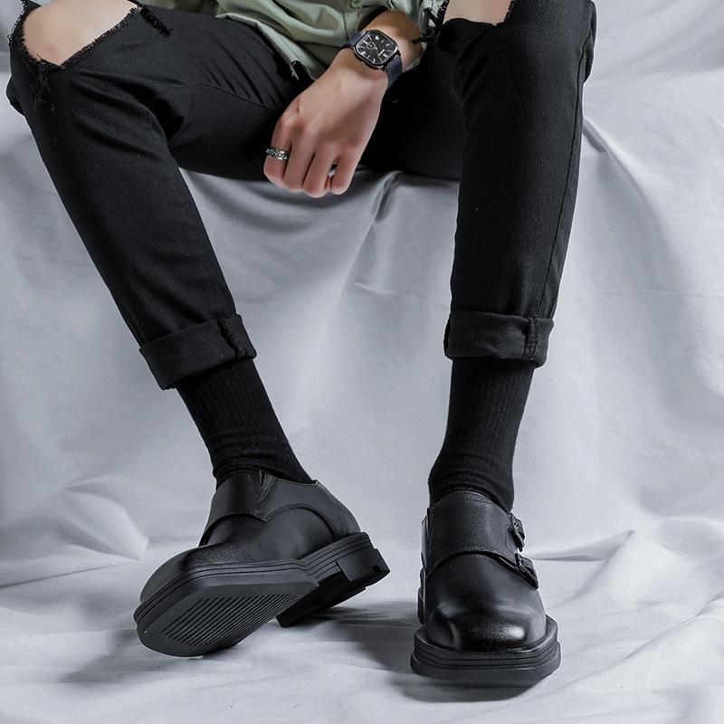 Opp France Black Square Toe Fashion Oxford Shoes