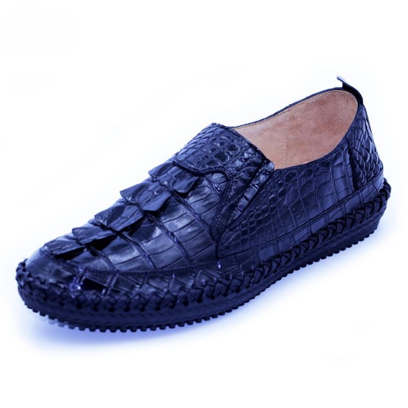Opp France Blue Alligator Loafers