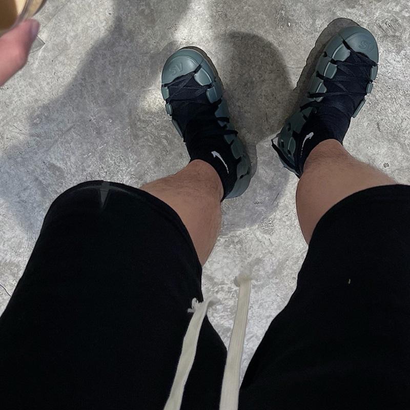 Opp France Breathable Without Vamp Slippers Black