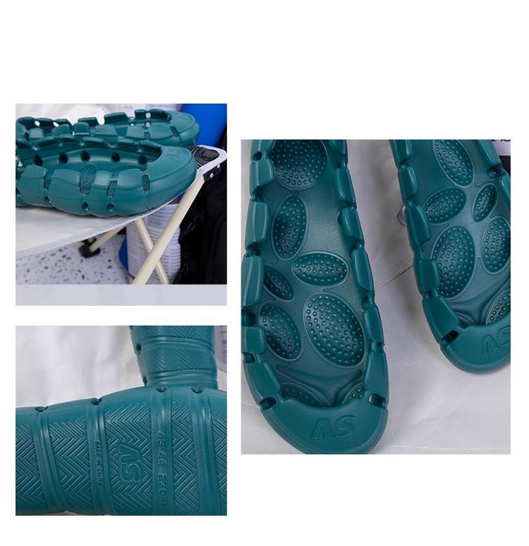 Opp France Breathable Without Vamp Slippers Green