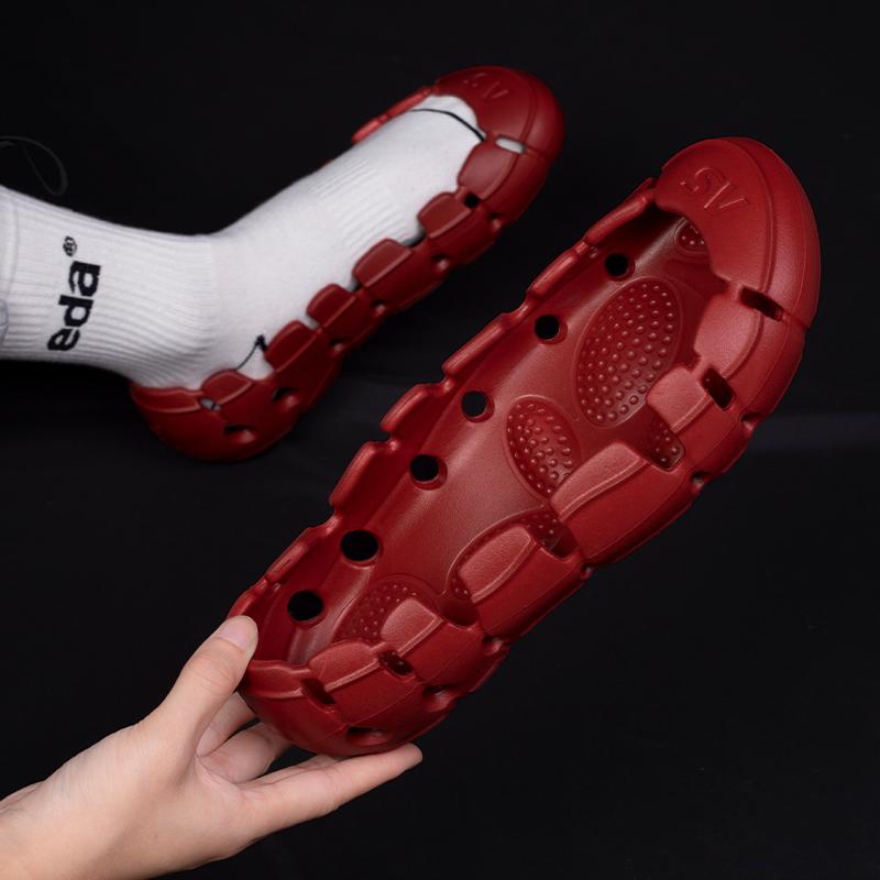 Opp France Breathable Without Vamp Slippers Red