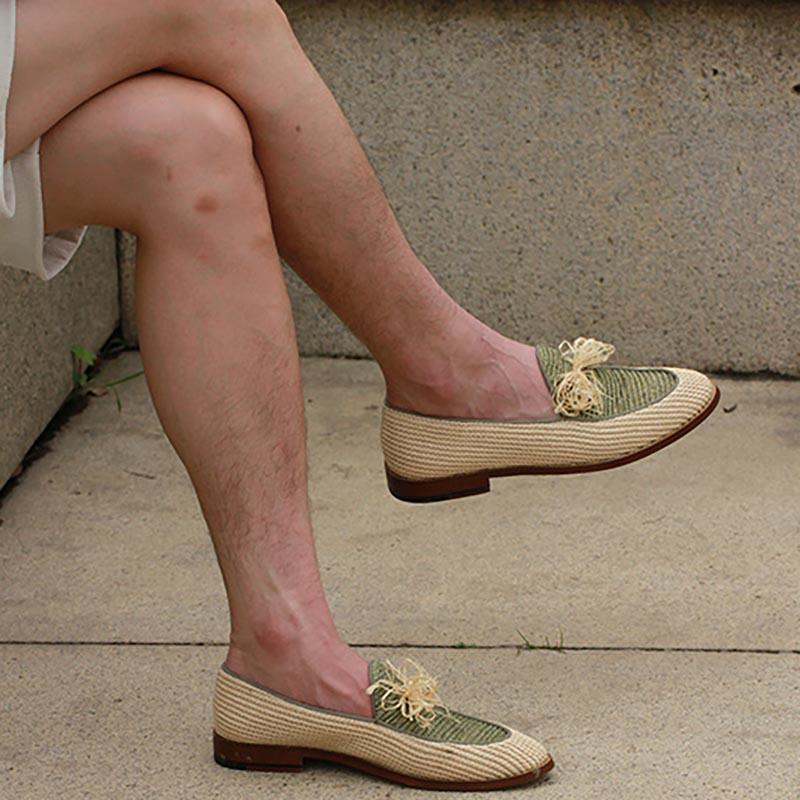 Opp France Breathable Woven Loafers