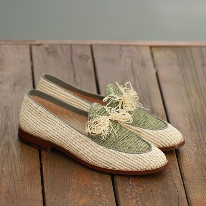 Opp France Breathable Woven Loafers