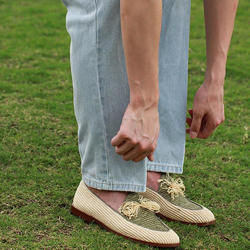 opp france Breathable Woven Loafers