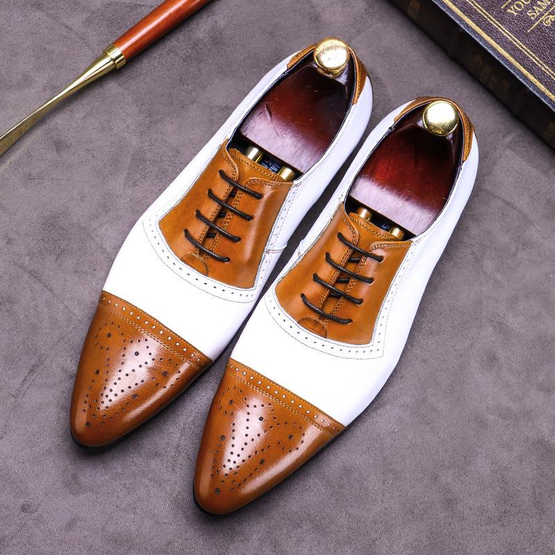 Opp France British Style Brogue Oxfords