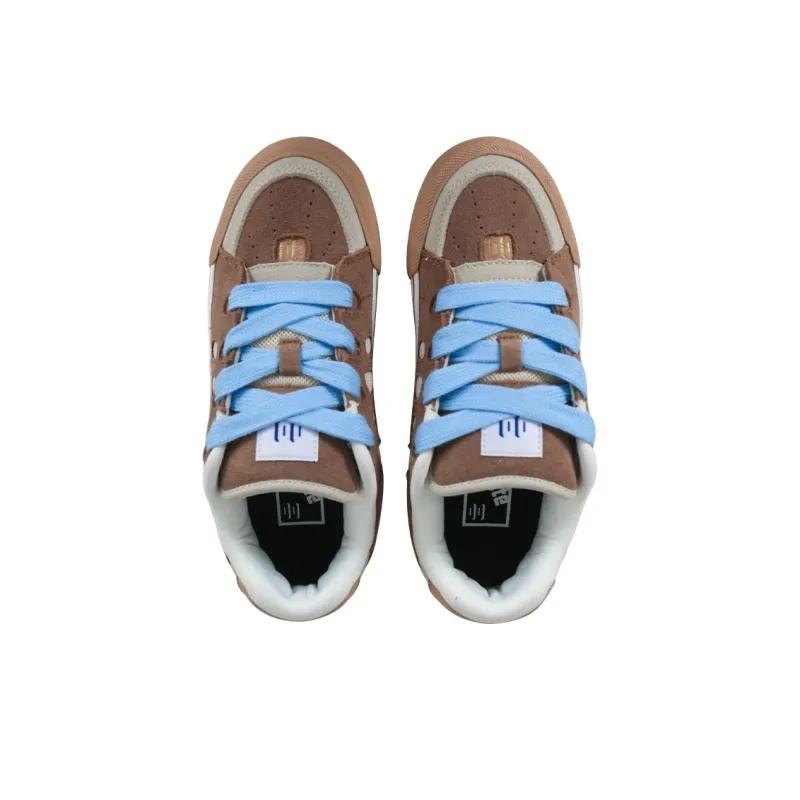 Opp France Brown Retro Low Cut Unisex Casual Shoes