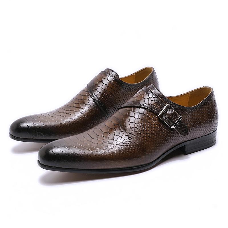 Opp France Buckle Snakeskin Monks