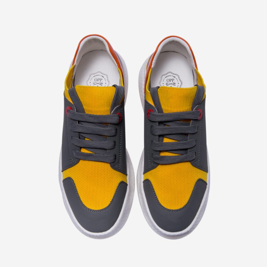 Opp France Casual Lace-Up Shoes Yellow