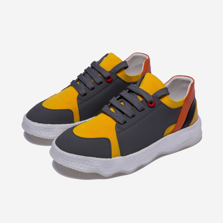 Opp France Casual Lace-Up Shoes Yellow