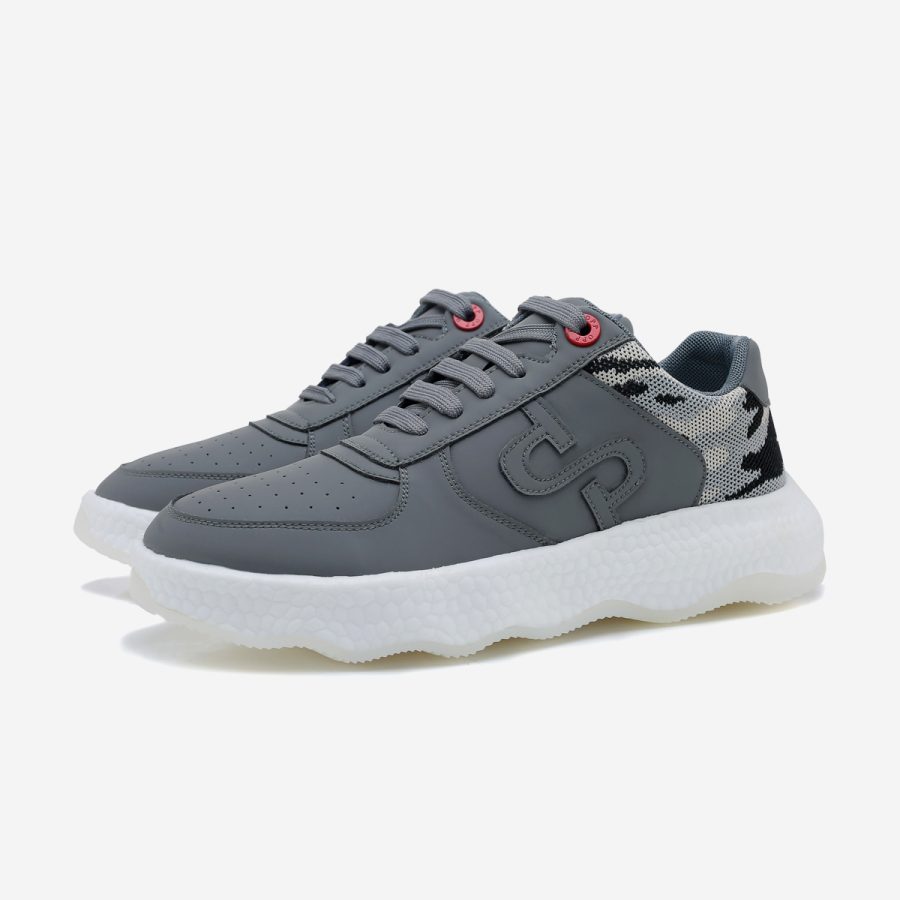 Opp France Casual Leather Shoes Grey