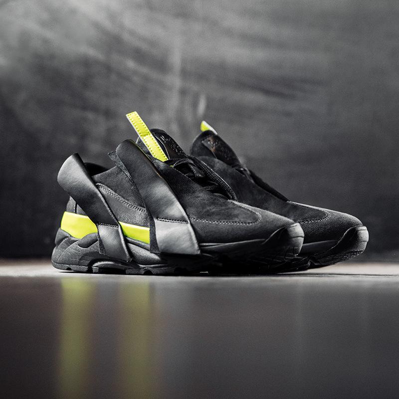 Opp France Designer Suede Sneakers Black