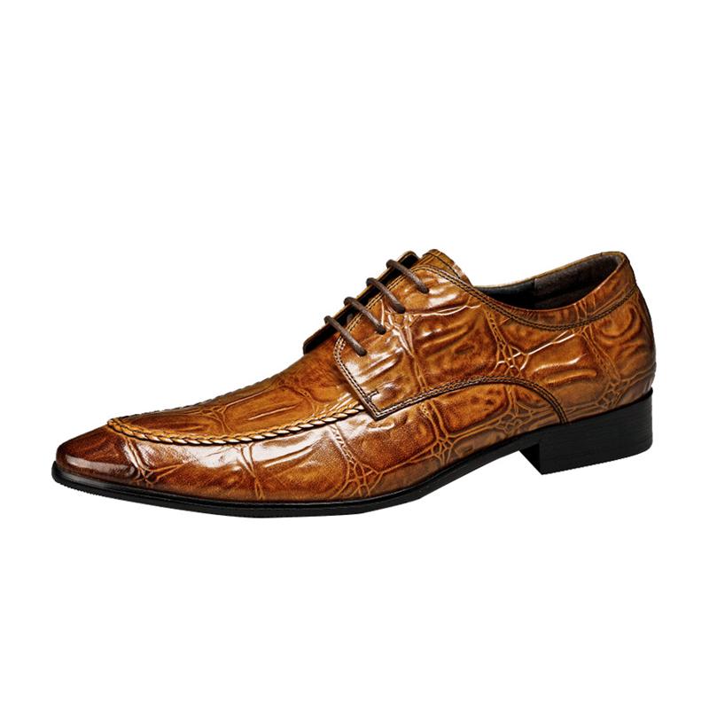 opp france Embossed Leather Business Oxfords