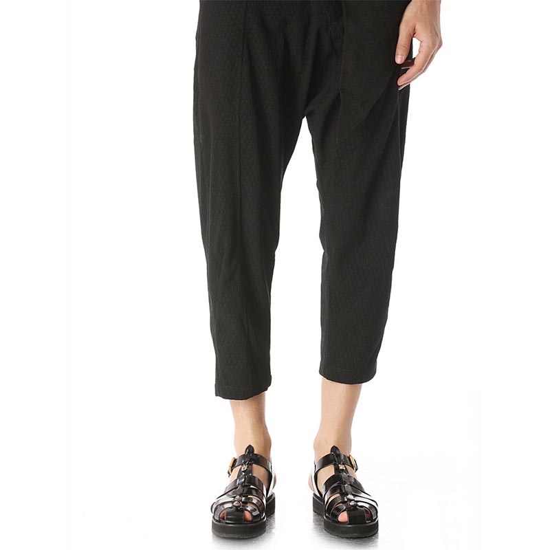 Opp France Flat Vintage Woven Sandals Black