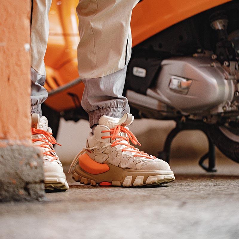 Opp France Functional Heightening Sneakers Apricot