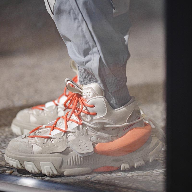 Opp France Functional Heightening Sneakers Apricot