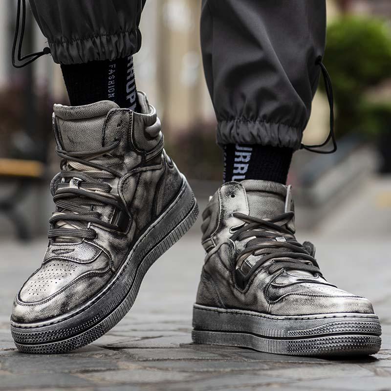 Opp France High Top Distressed Casual Shoes